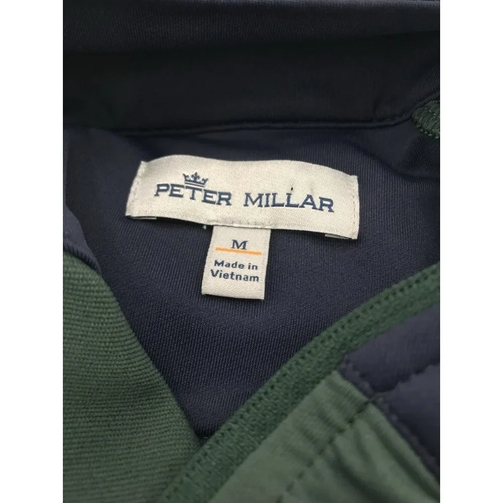 Peter Millar 1/4 Zip Pullover Mens Size Medium M Blue Green Cordillera Golf Club